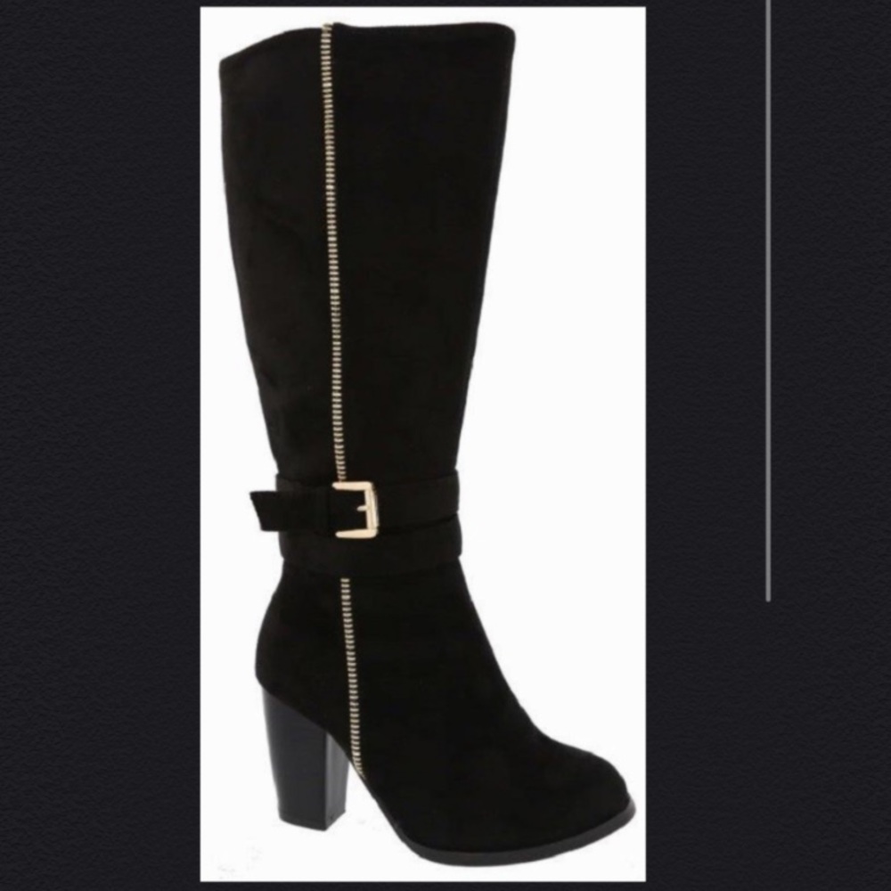 🆕✨ Black Knee High Heeled Boot